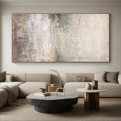 Hand Painted Art Beige & Gray Textured Abstract, Acrylic Modern Art Paintings HS315