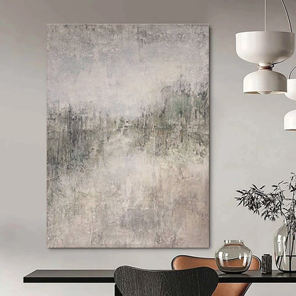 Gray and Beige Textured Abstract Landscape Painting For Sale Online WS489