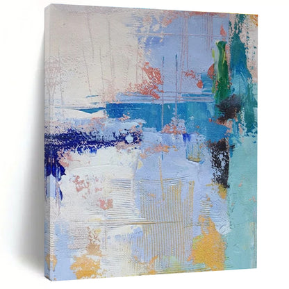 Gaint Canvas Art Multicolor Gestural Abstract, Oversized Abstract Wall Art HS358