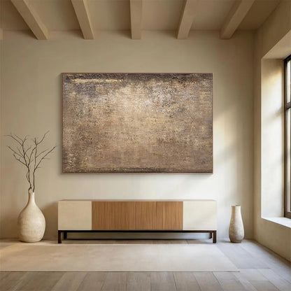 Modern Art Abstract Paintings Brown Tones Textured Abstract Painting WB340