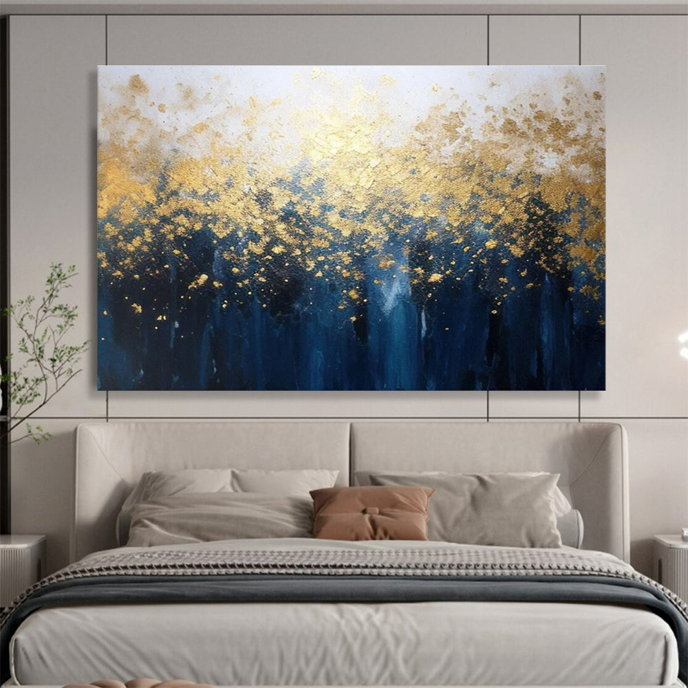 Big Size Multicolor Abstract Golden Forest Painting WB195