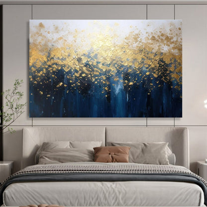 Big Size Multicolor Abstract Golden Forest Painting WB195