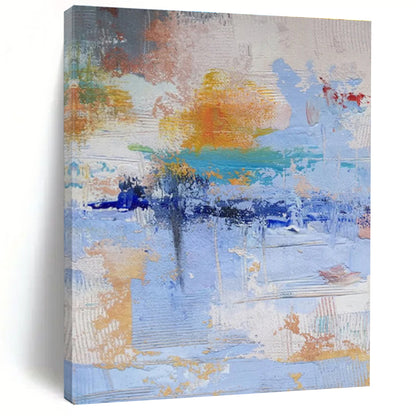 Unique Abstract Art Multicolor Gestural Abstract, Large Contemporary Wall Art HS359
