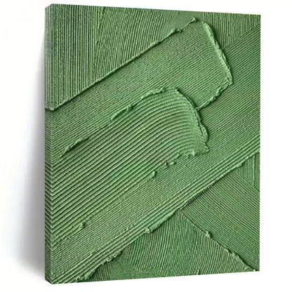 Unique Abstract Art Green Textured Abstract, Large Contemporary Wall Art HS340