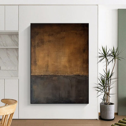 Cool Abstract Paintings Brown and Black Textured Abstract Art HS758