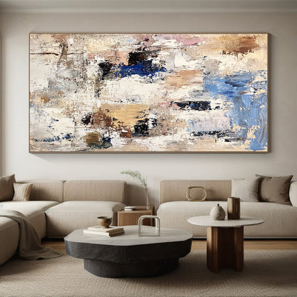 Large Contemporary Wall Art Multicolor Abstract Textured Painting For Sale HS147