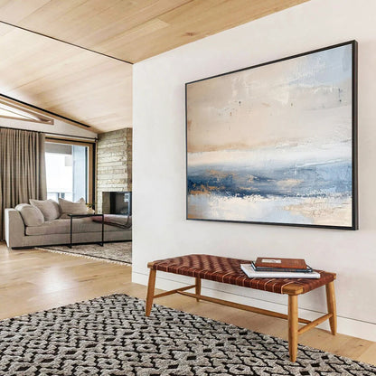 Brown, Black, White Abstract Geometric Art For Sale WB400