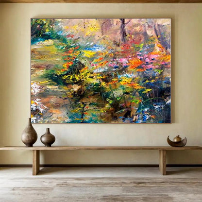 Huge Size Multicolor Floral Abstract Landscape Painting WB093