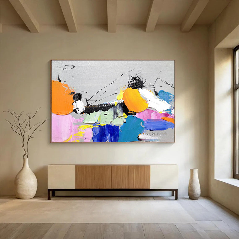Big Size Multicolor Textured Abstract Art WB233
