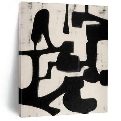 Cool Abstract Paintings Black and White Geometric Abstract Art HS665
