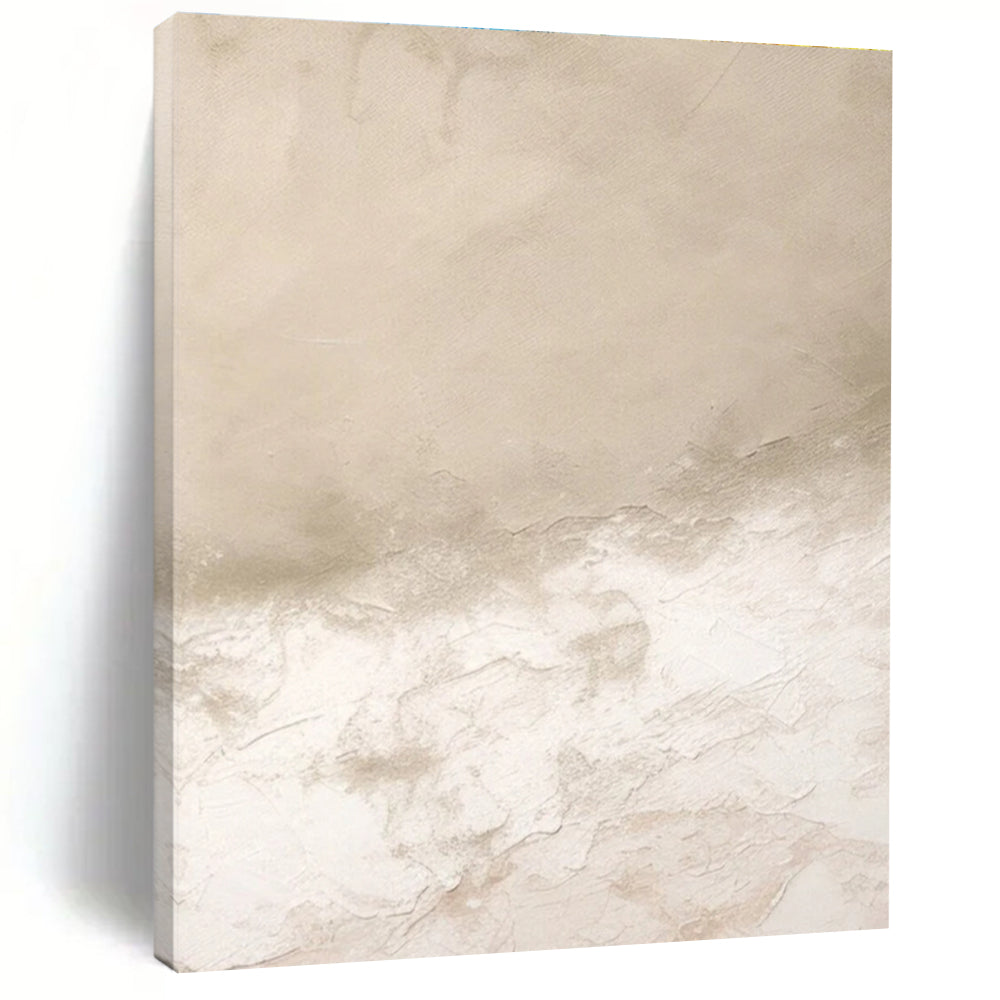 Handmade Art Beige Textured Abstract, Minimalist Canvas Art HS229