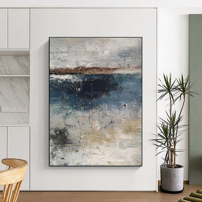 Multicolor Abstract Seaside Painting For Sale WS500