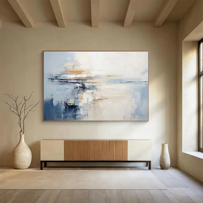 Oversized Canvas Art Multicolor Abstract Seaside Painting WB206