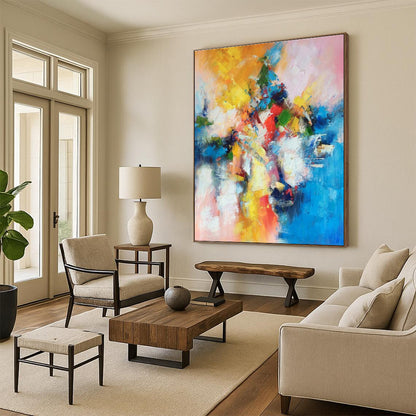 Cool Abstract Paintings Multicolor Dynamic Abstract Art HS769