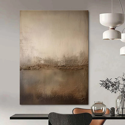 Beige and Brown Textured Minimalist Abstract Painting For Sale Online WS473