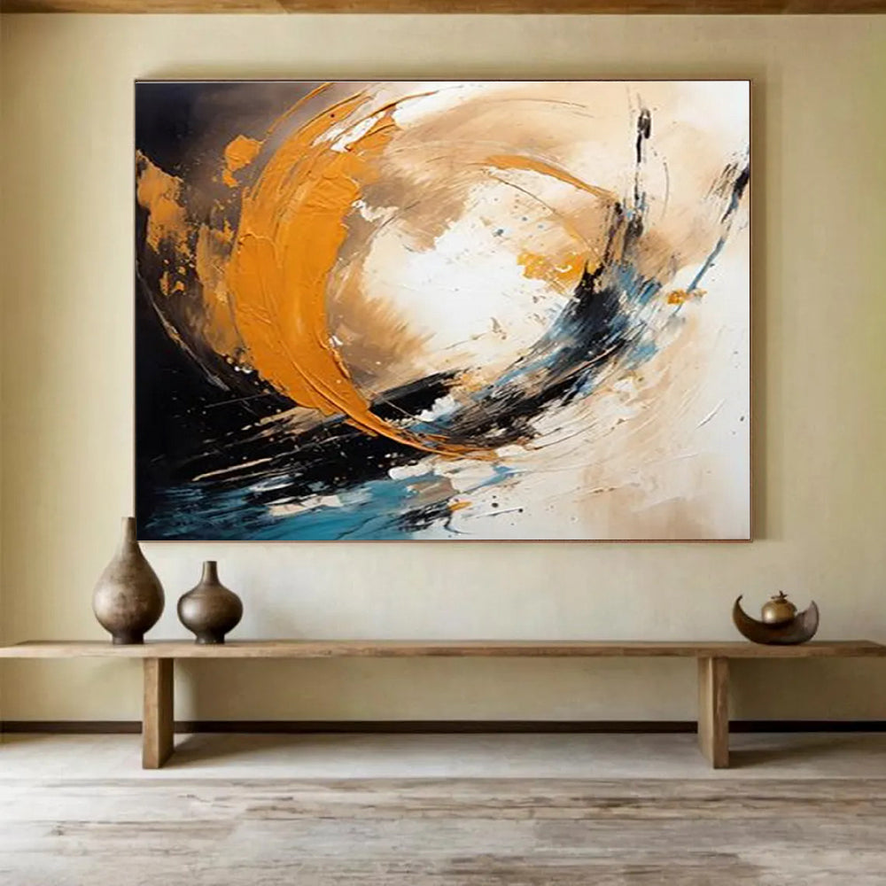 Oversized Canvas Art Multicolor Abstract Swirl Painting WB211