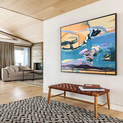 Extra Large Size Multicolor Abstract Dynamic Splash Art, Abstract Acrylic Painting WB167