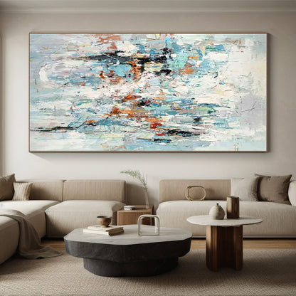 Modern Art Acrylic Multicolor Abstract Composition HS607