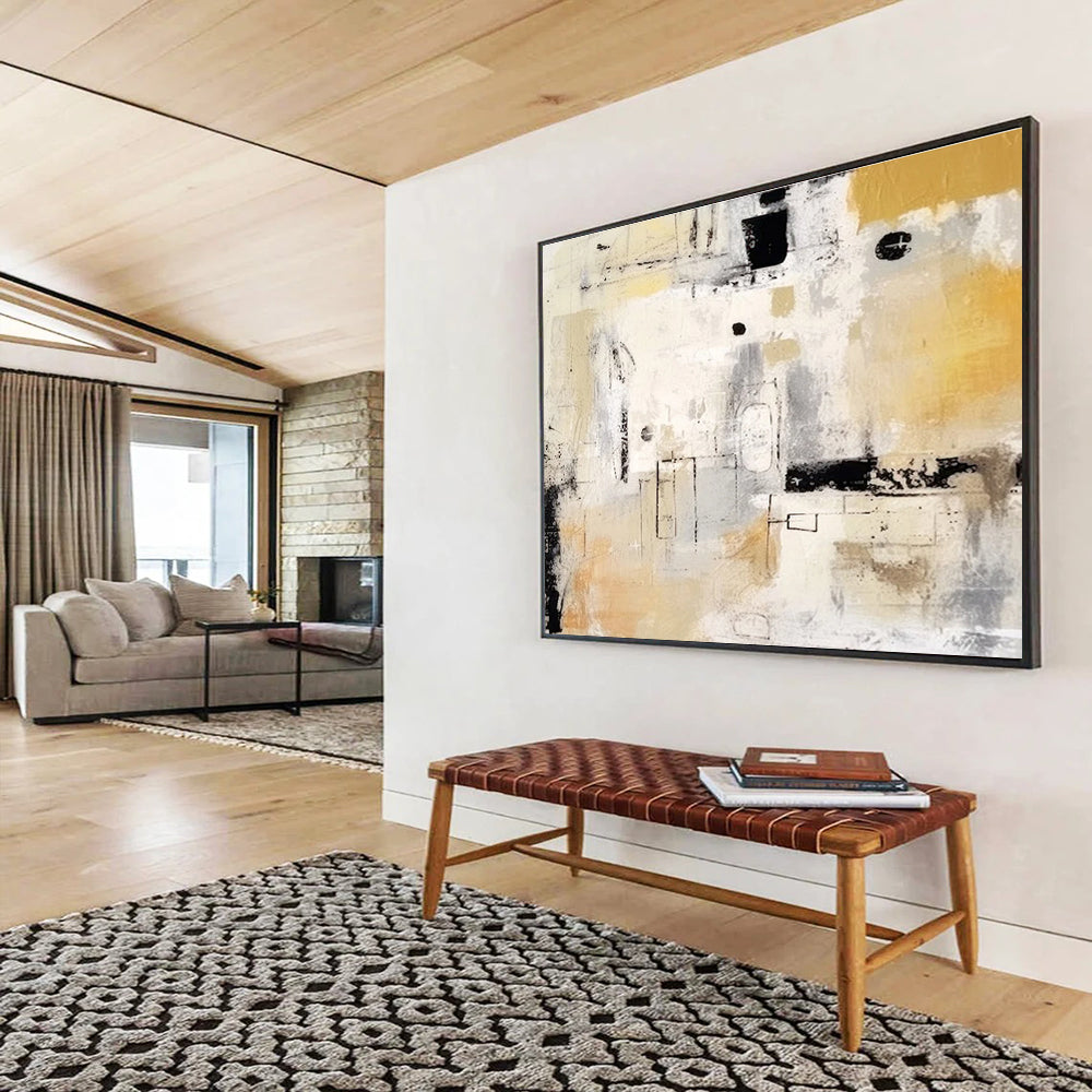 Extra Large Size Multicolor Abstract Seaside Painting WB198