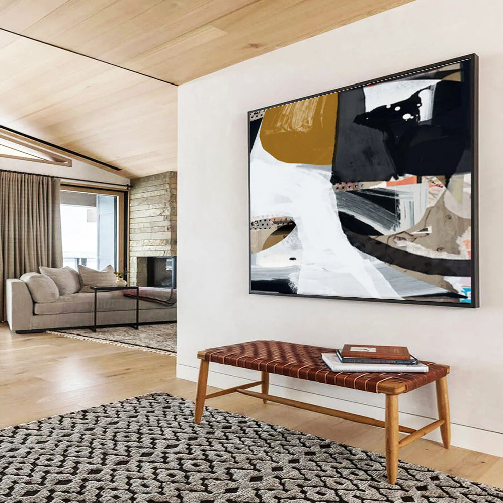 Oversized Canvas Art Multicolor Abstract Collage Painting WB216