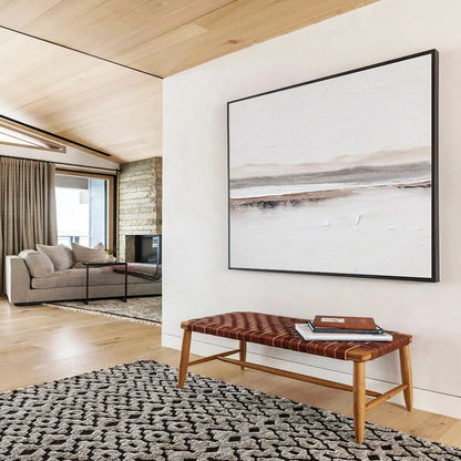 Big Size Blue, Gold and Gray Abstract Fluid Painting WB158