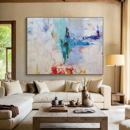 Multicolor Abstract Textured Art For Sale WB401