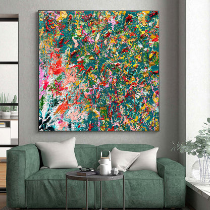 Cool Abstract Paintings Multicolor Dynamic Floral Abstract Art HS723