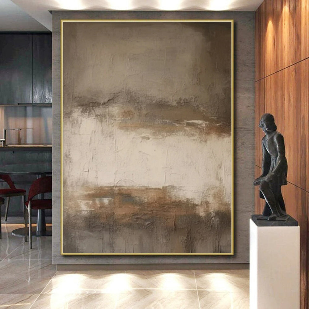 Earthy Toned Textured Abstract Painting HS565