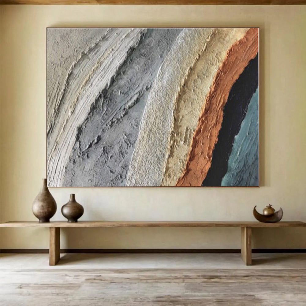 Big Size Multicolor Abstract Textured Painting WB125