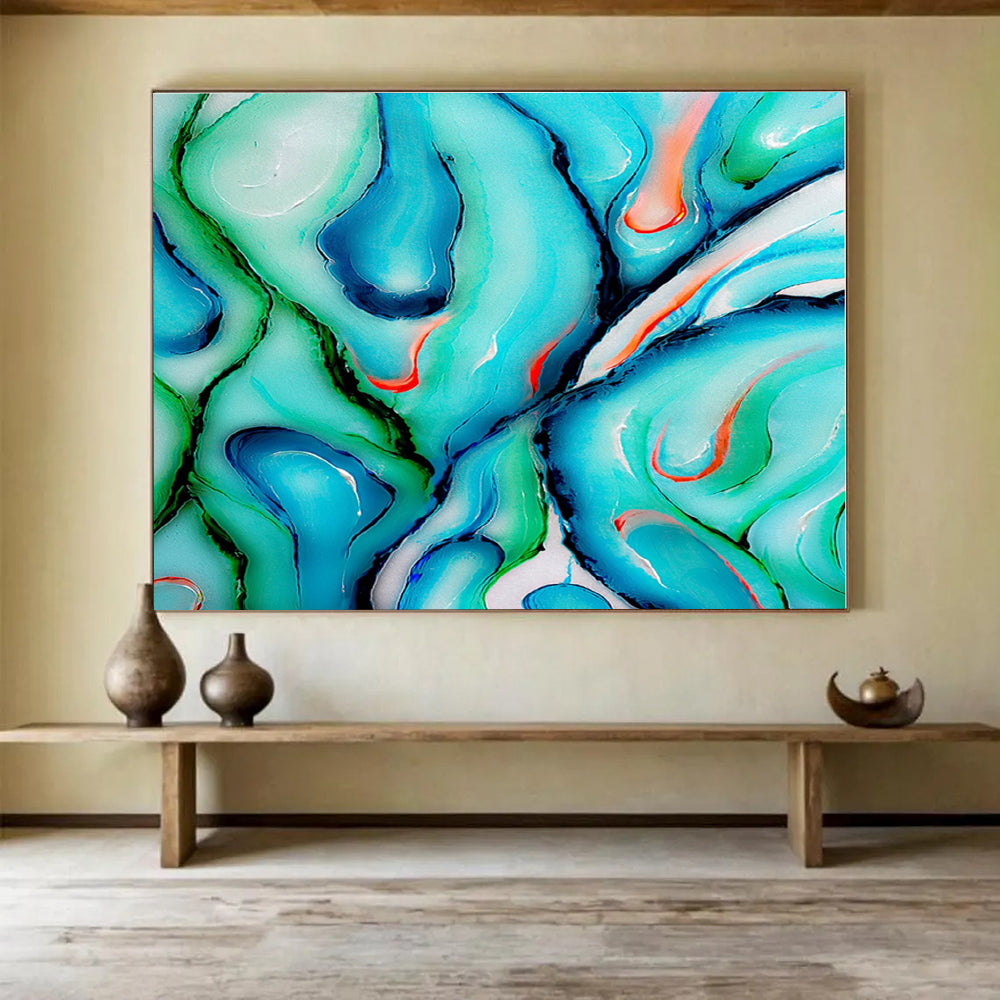 Oversized Canvas Art Multicolor Abstract Floral Painting WB159