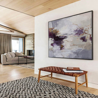 Big Size Purple, Gray and Beige Abstract Textured Painting WB115