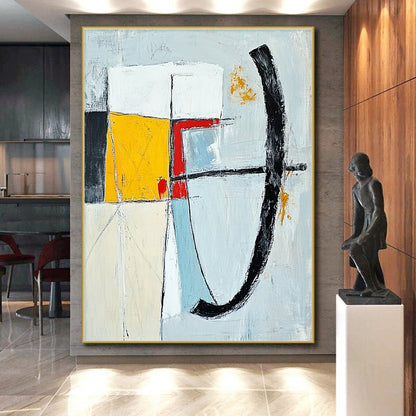 Large Size Multicolor Abstract Shape Painting For Sale HS128