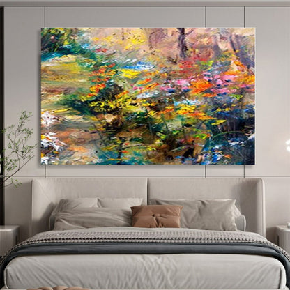 Huge Size Multicolor Floral Abstract Landscape Painting WB093