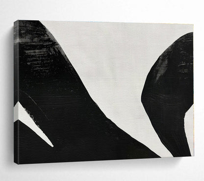 Black, White Abstract Painting – Bold Acrylic Art WB048