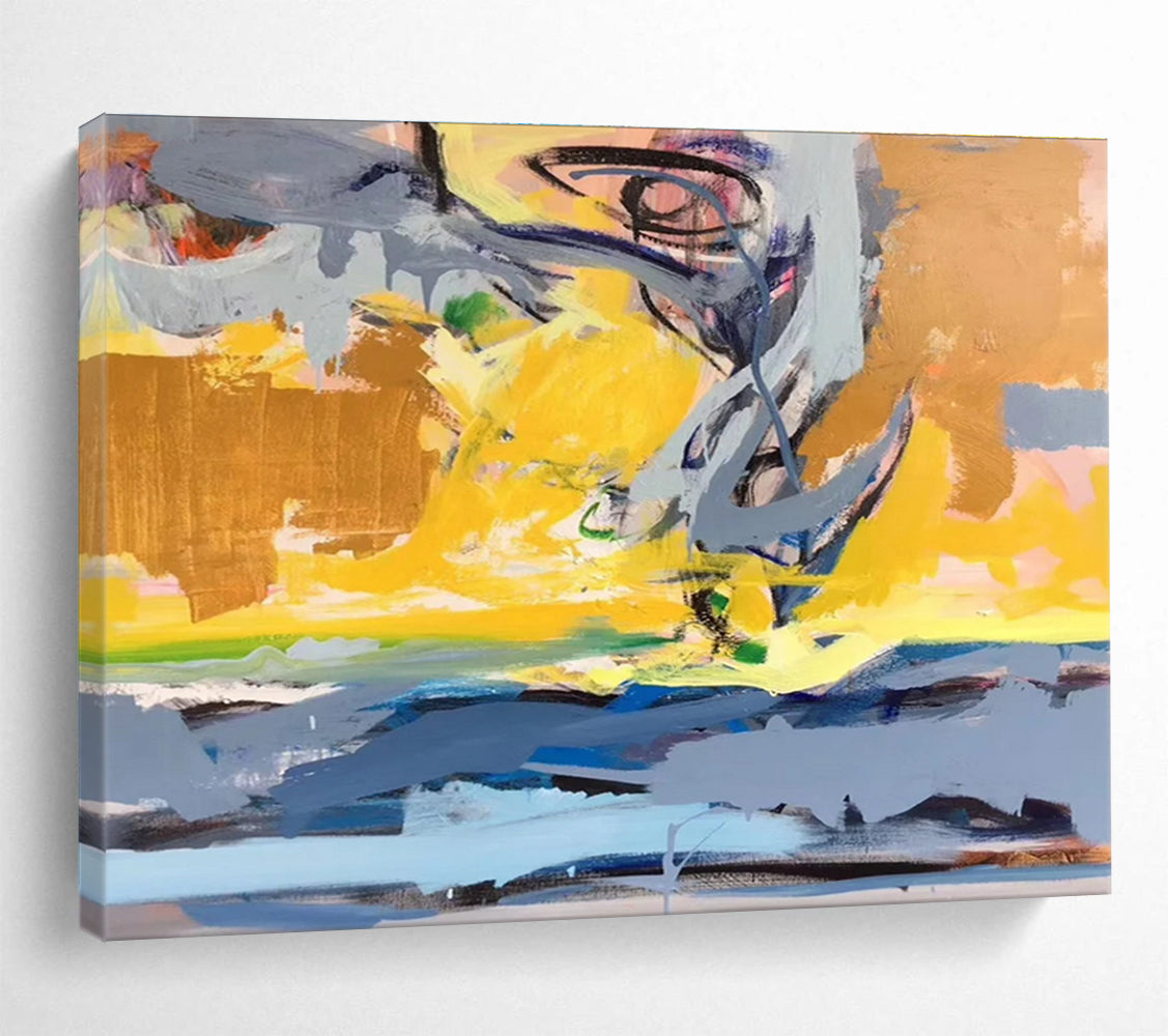 Big Size Multicolor Abstract Dynamic Energetic Art, Abstract Acrylic Painting WB189