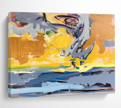 Big Size Multicolor Abstract Dynamic Energetic Art, Abstract Acrylic Painting WB189