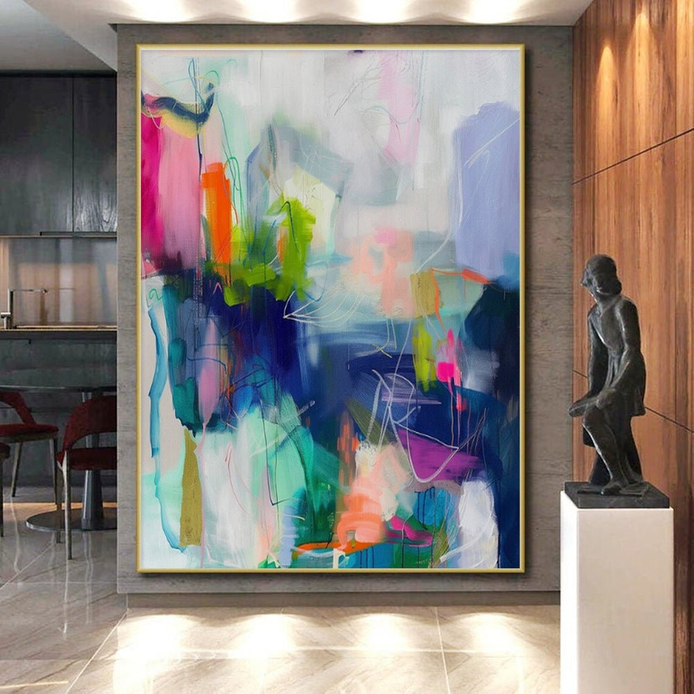 Cool Abstract Paintings Multicolor Dynamic Abstract Art HS715