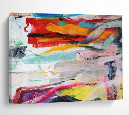 Big Size Multicolor Abstract Figurative and Landscape Painting WB086