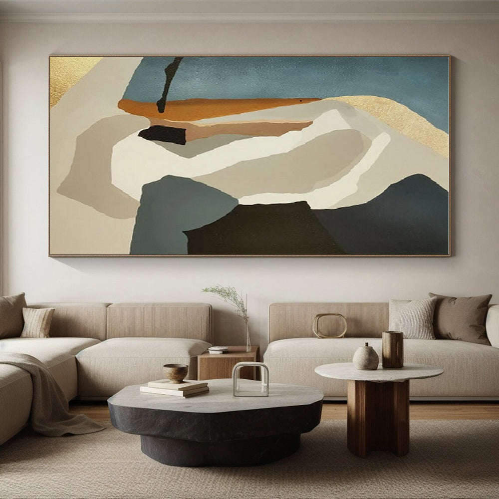 Unique Abstract Art Multicolor Geometric Abstract Composition Art HS376