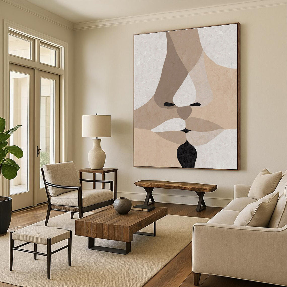 Unique Abstract Art Neutral Tones Figurative Abstract Art HS709