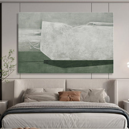 Huge Size Gray and White Abstract Minimalist Painting WB123