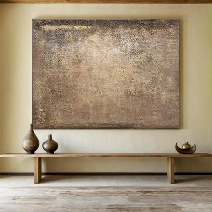 Modern Art Abstract Paintings Brown Tones Textured Abstract Painting WB340