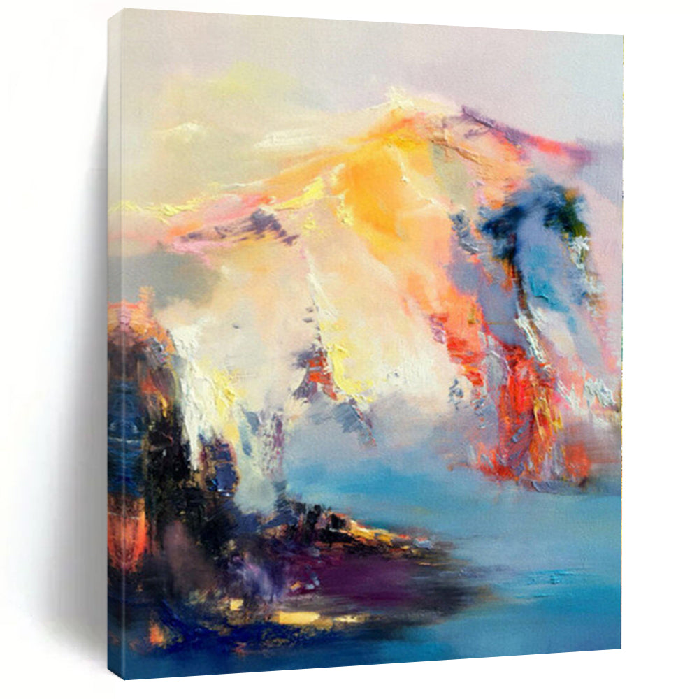 Multicolor Abstract Landscape Art For Living Room and Art Studio WS421