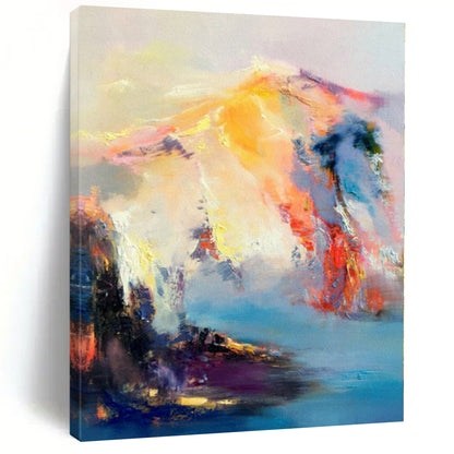 Multicolor Abstract Landscape Art For Living Room and Art Studio WS421