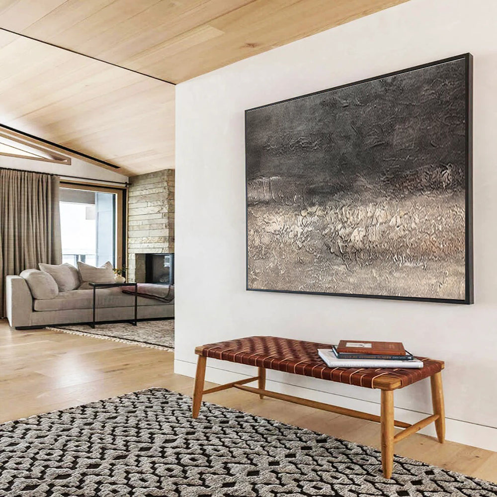 Blue, Gray, Gold Abstract Art For Sale WB377