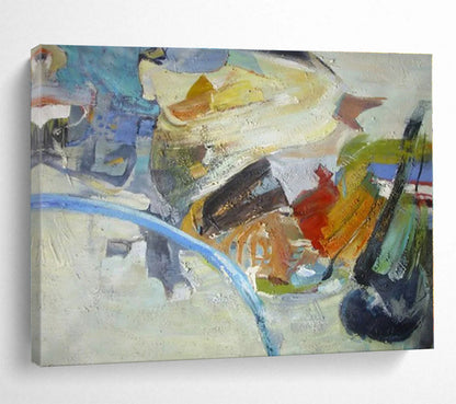 Huge Size Multicolor Abstract Expressionist Painting WB147