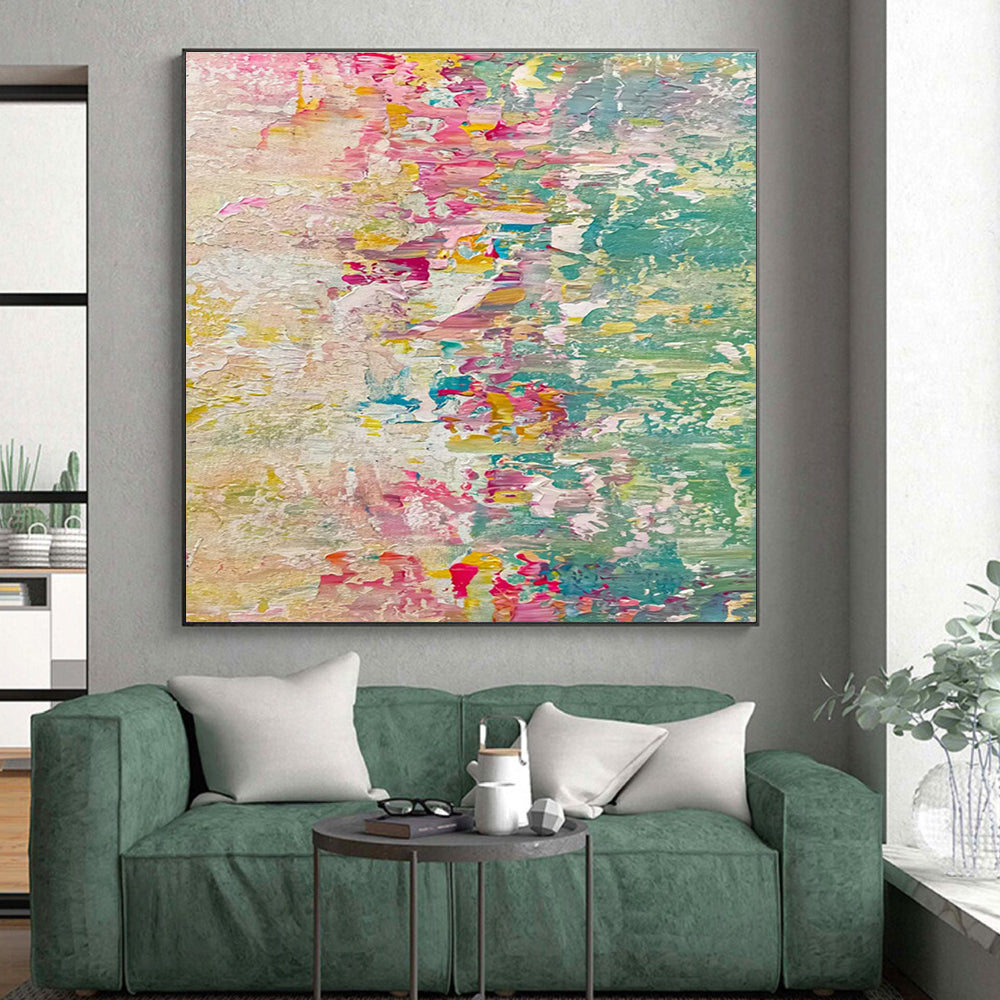 Unique Abstract Art Multicolor Textured Abstract Art HS727