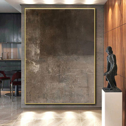 Handmade Art with Brown, Beige and Gray Colors, Textured Abstract Theme HS487