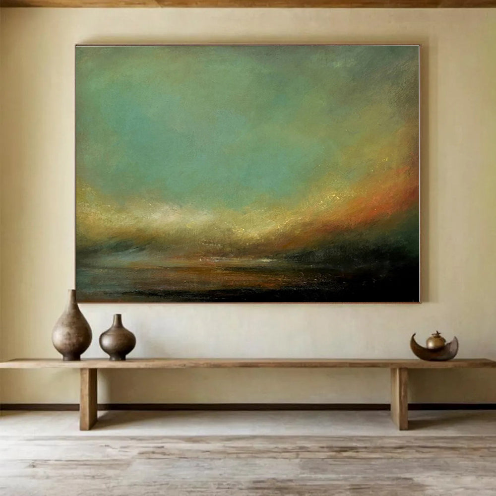 Oversized Canvas Art Multicolor Abstract Landscape Painting WB140