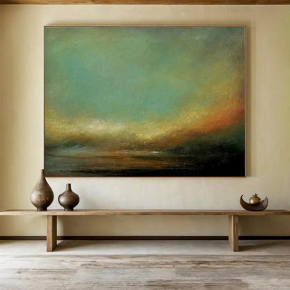Oversized Canvas Art Multicolor Abstract Landscape Painting WB140